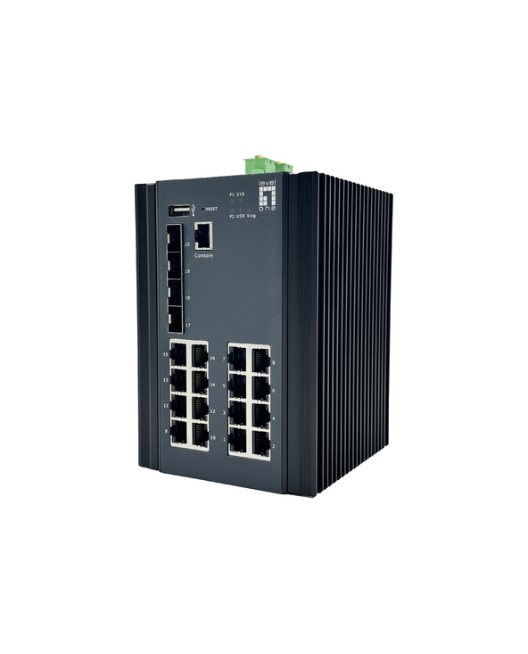 LevelOne IGU-2071 commutateur réseau Géré L2+ Gigabit Ethernet (10/100/1000) Noir