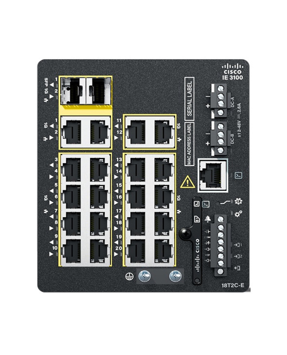 Cisco Catalyst IE3100 Géré L2/L3 Gigabit Ethernet (10/100/1000) Noir