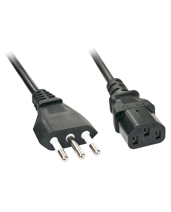 Lindy 30415 câble électrique Noir 5 m CEI 23-16 Coupleur C13