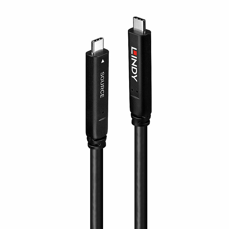 Lindy 43398 câble USB USB 3.2 Gen 1 (3.1 Gen 1) 10 m USB C Noir