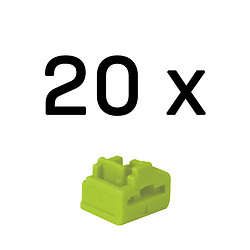 Lindy 47895 bloqueur de port RJ-45 Vert Acrylonitrile-Butadiène-Styrène (ABS) 20 pièce(s)