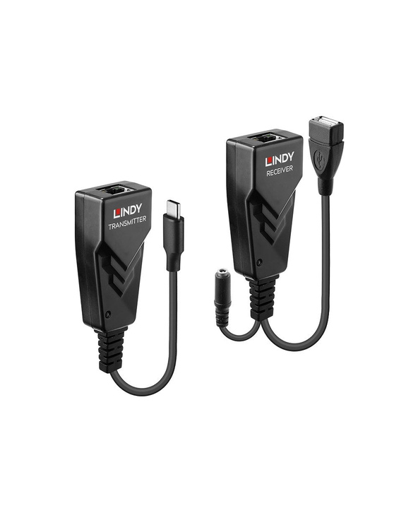 Lindy 43390 prolongateur réseau Émetteur et récepteur réseau Noir