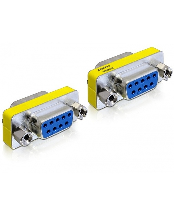 DeLOCK 65008 changeur de genre de câble Sub-D9 Bleu, Argent