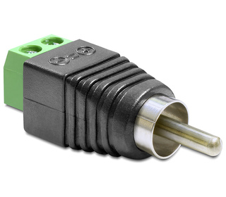 DeLOCK 65417 changeur de genre de câble RCA 2p Noir, Vert, Argent