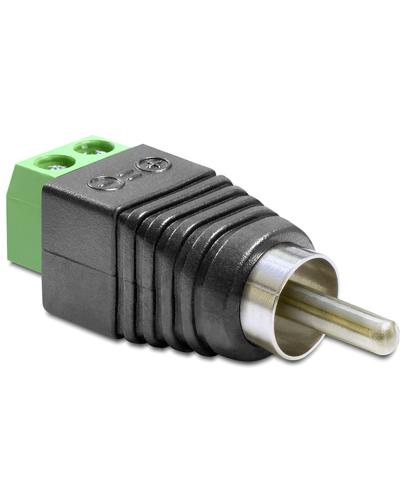 DeLOCK 65417 changeur de genre de câble RCA 2p Noir, Vert, Argent