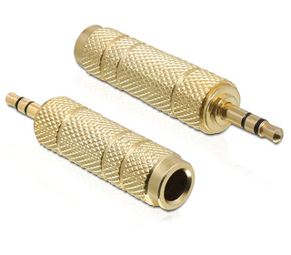 DeLOCK 65360 changeur de genre de câble 3.5 mm 6.35 mm Or