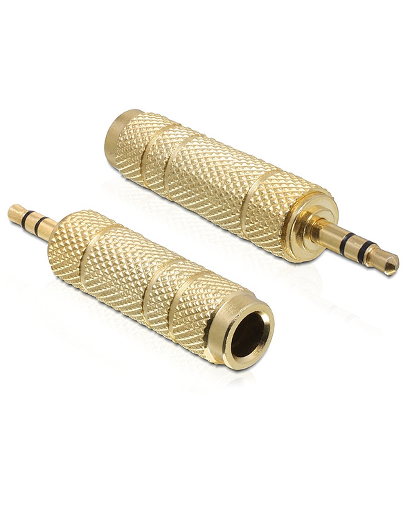 DeLOCK 65360 changeur de genre de câble 3.5 mm 6.35 mm Or