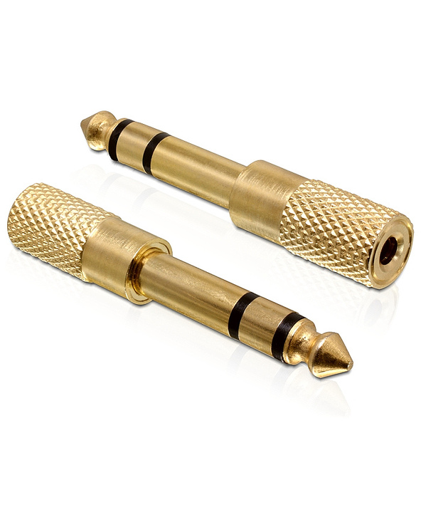 DeLOCK 65361 changeur de genre de câble 6.35 mm 3,5 mm Or