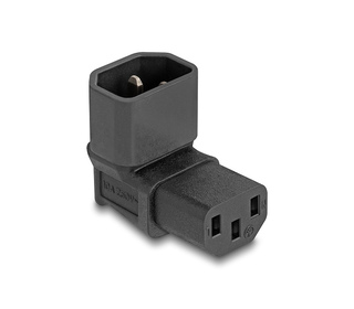 DeLOCK Adaptateur d’alimentation IEC 60320 - C14 à C13, mâle / femelle, 10 A, angulé 90°