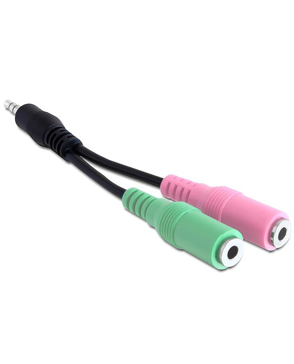 DeLOCK 3.5mm/2 x 3.5mm câble audio 0,12 m 3,5mm Multicolore
