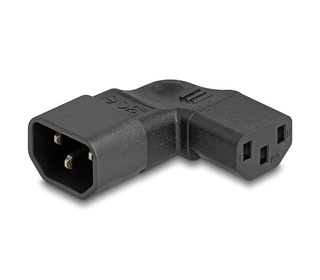 DeLOCK Adaptateur d’alimentation IEC 60320 - C14 à C13, mâle / femelle, 10 A, angulé 90° gauche / droit