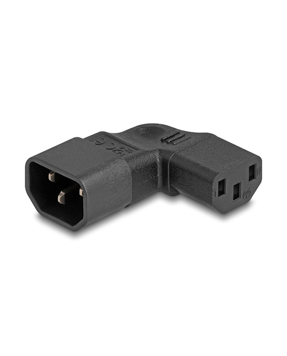 DeLOCK Adaptateur d’alimentation IEC 60320 - C14 à C13, mâle / femelle, 10 A, angulé 90° gauche / droit