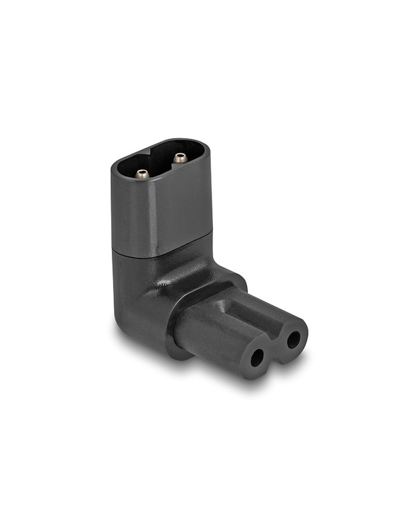 DeLOCK Adaptateur d’alimentation IEC 60320 - C8 à C7, mâle / femelle, 2,5 A, angulé 90°