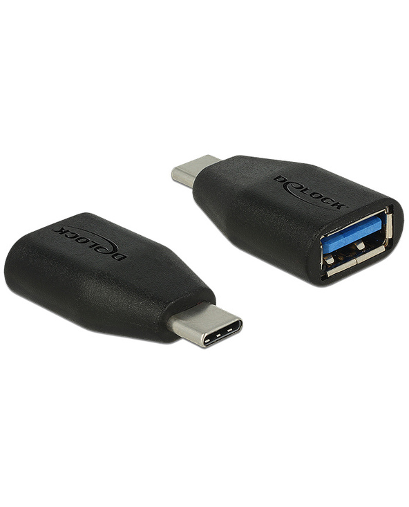 DeLOCK 65519 changeur de genre de câble USB 3.1 Gen 2 Type-C USB 3.1 Gen 2 Type-A Noir
