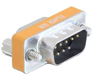 DeLOCK 65255 changeur de genre de câble 9-p Sub-D Argent, Jaune