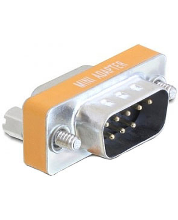 DeLOCK 65255 changeur de genre de câble 9-p Sub-D Argent, Jaune