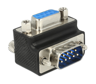 DeLOCK 65595 changeur de genre de câble Sub-D 9p Noir, Bleu, Rouge, Argent