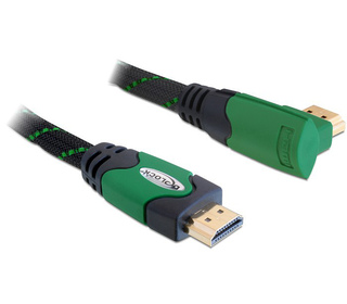 DeLOCK 1m High Speed HDMI 1.4 câble HDMI HDMI Type A (Standard) Noir, Vert