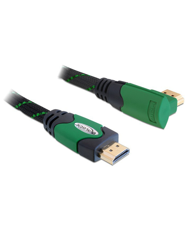DeLOCK 1m High Speed HDMI 1.4 câble HDMI HDMI Type A (Standard) Noir, Vert