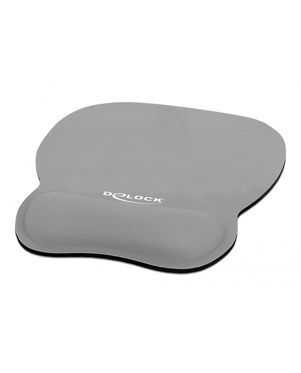 DeLOCK Tapis de souris ergonomique avec repose-poignet gris 245 x 206 mm