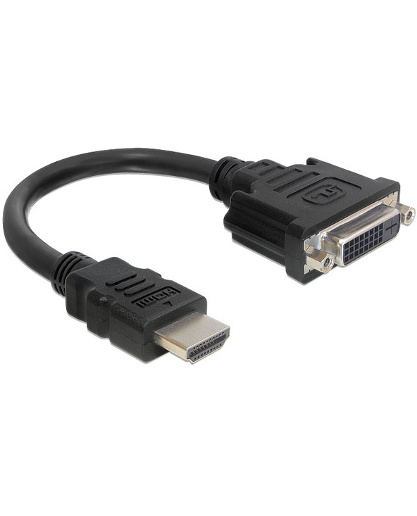DeLOCK 0.2m HDMI-DVI M/F 0,2 m HDMI Type A (Standard) DVI-D Noir