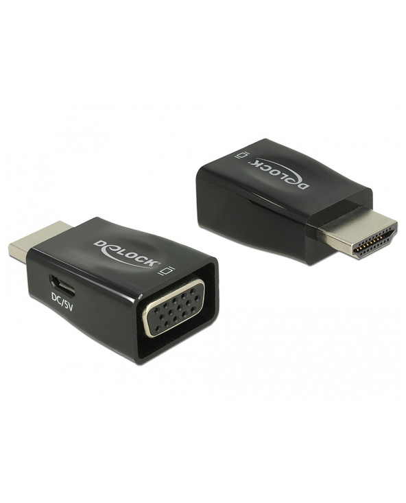 DeLOCK 65902 changeur de genre de câble HDMI A VGA Noir