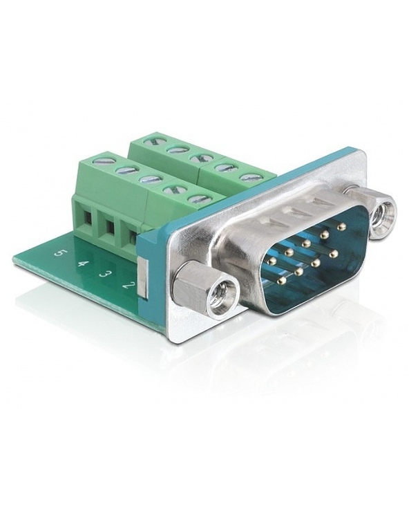 DeLOCK Sub-D 9-p M 9-p D-Sub M Vert, Argent