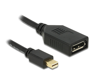 DeLOCK 65554 câble DisplayPort 0,21 m Mini DisplayPort Noir
