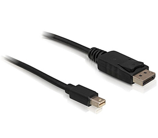 DeLOCK mini DP/DP 1.2 2 m Mini DisplayPort DisplayPort Noir