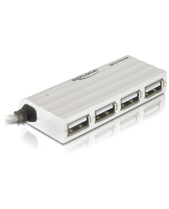 DeLOCK USB 2.0 external 4-port HUB 480 Mbit/s Blanc