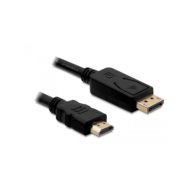 DeLOCK Displayport/HDMI, 1m Noir