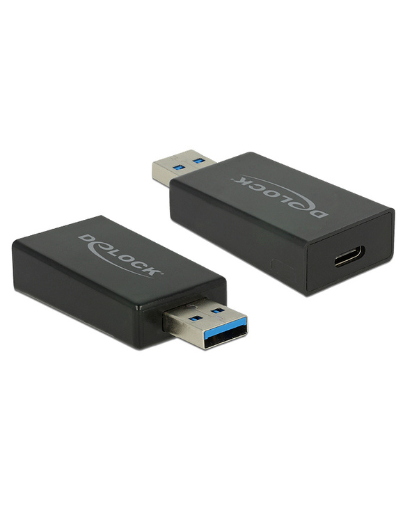 DeLOCK 65689 changeur de genre de câble USB 3.1 Gen 2 Type-A USB 3.1 Gen 2 USB Type-C Noir
