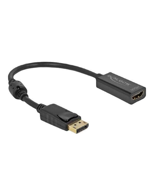 DeLOCK Adaptateur DisplayPort 1.2 mâle vers HDMI femelle 4K passif noir