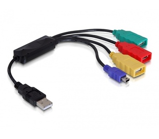 DeLOCK 61724 hub & concentrateur 480 Mbit/s Noir
