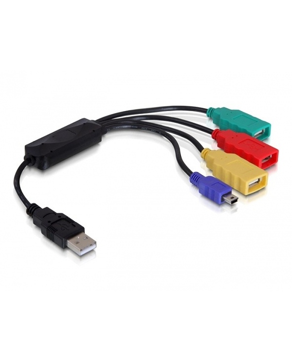DeLOCK 61724 hub & concentrateur 480 Mbit/s Noir