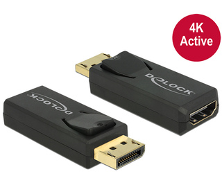 DeLOCK 65573 changeur de genre de câble Displayport 1.2 HDMI Noir