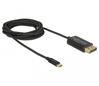 DeLOCK 83710 câble vidéo et adaptateur 2 m USB Type-C DisplayPort Noir