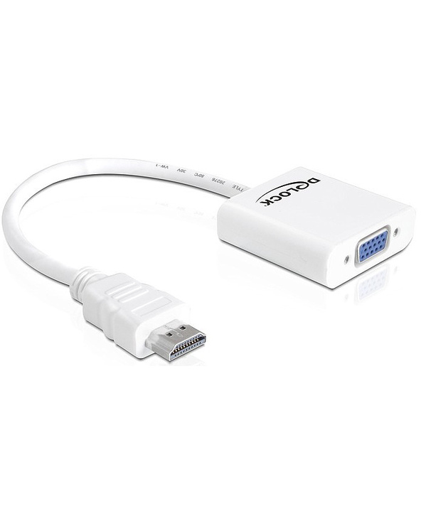 DeLOCK 65346 câble vidéo et adaptateur VGA (D-Sub) HDMI Type A (Standard) Blanc