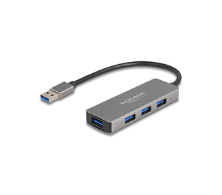 DeLOCK Hub de 4 prises USB 5 Gbps avec connecteur USB Type-A – prises USB Type-A latérales
