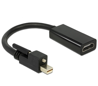 DeLOCK Adaptateur mini DisplayPort 1.2 mâle avec vis  HDMI femelle 4K actif noir