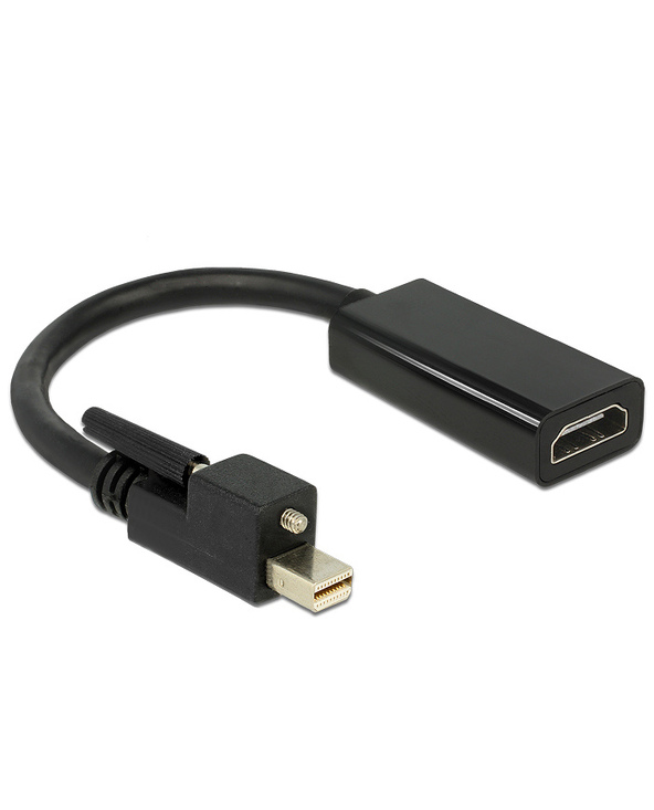 DeLOCK Adaptateur mini DisplayPort 1.2 mâle avec vis  HDMI femelle 4K actif noir