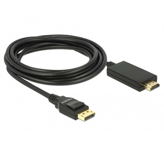 DeLOCK 85318 câble vidéo et adaptateur 3 m DisplayPort HDMI Noir