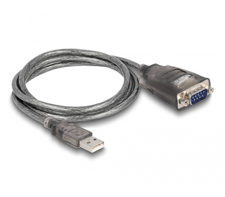 DeLOCK Adaptateur USB 2.0 Type-A vers 1 x Serial RS-232 D-Sub 9 broches mâles avec écrous muni de 3 LED, 1 m