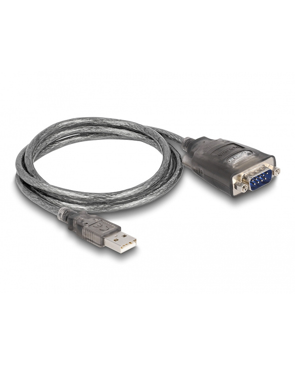 DeLOCK Adaptateur USB 2.0 Type-A vers 1 x Serial RS-232 D-Sub 9 broches mâles avec écrous muni de 3 LED, 1 m