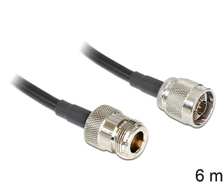 DeLOCK 88683 câble coaxial LMR195 6 m Noir