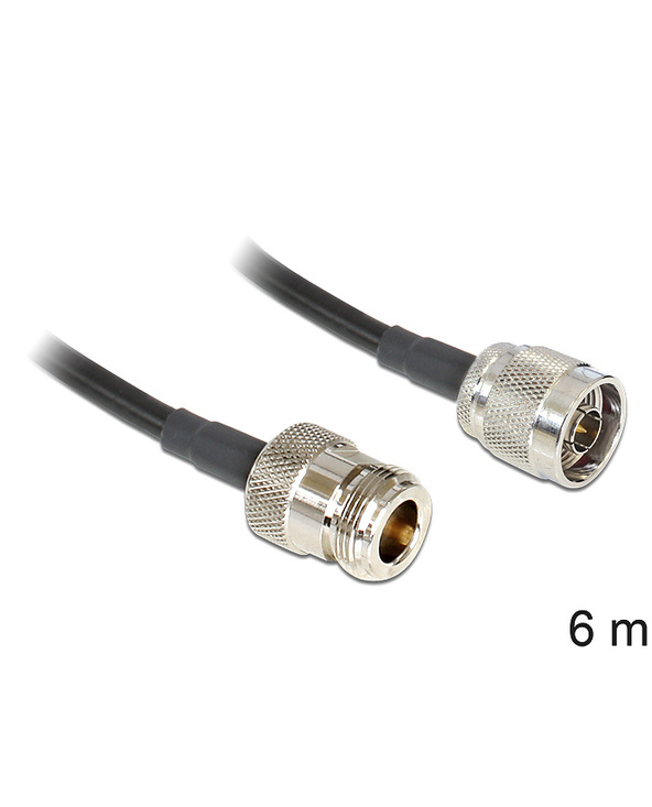 DeLOCK 88683 câble coaxial LMR195 6 m Noir