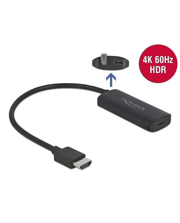 DeLOCK Adaptateur HDMI-A mâle vers USB Type-C femelle (DP Alt Mode) 4K 60 Hz