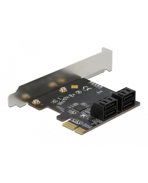DeLOCK Carte 4 ports SATA PCI Express x1 - Facteur de forme à profil bas