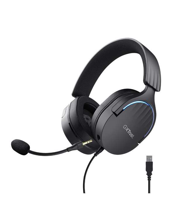 Trust GXT 490 FAYZO Casque Avec fil Arceau Gaming USB Type-A Noir