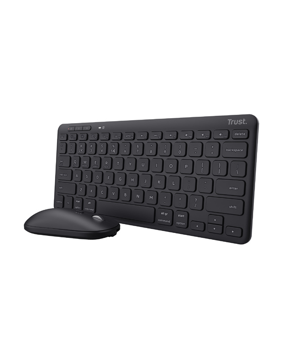 Trust Lyra clavier Souris incluse Bureau RF sans fil + Bluetooth AZERTY Français Noir